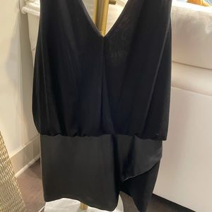 BCBGeneration black romper with leather